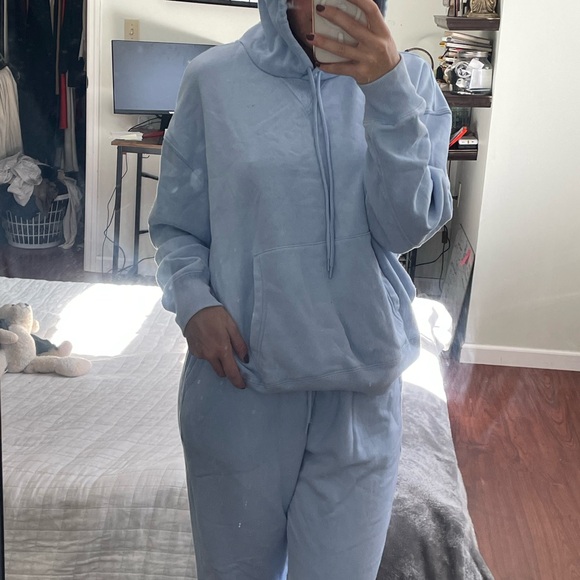 Yogalicious Sky Blue Fleece Hoodie - Picture 1 of 4
